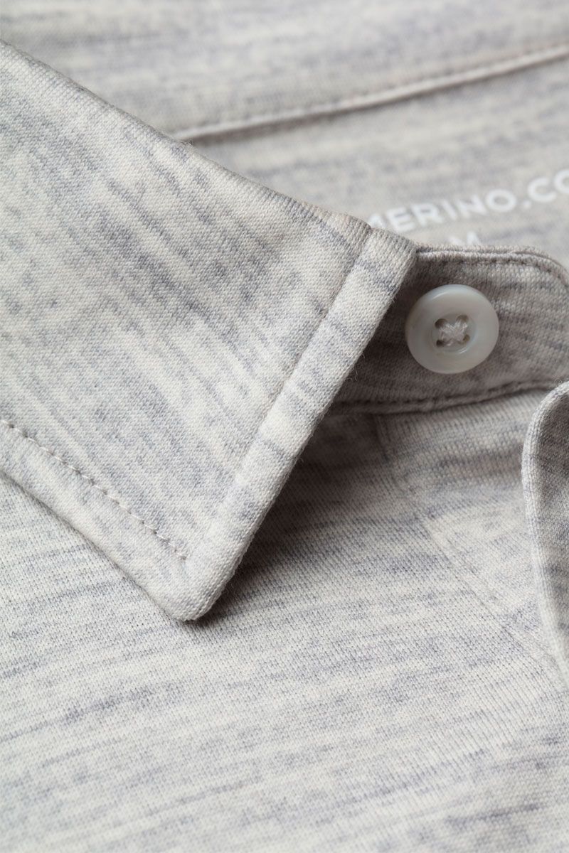 Shirt Polo Long Sleeve Dover Grey 