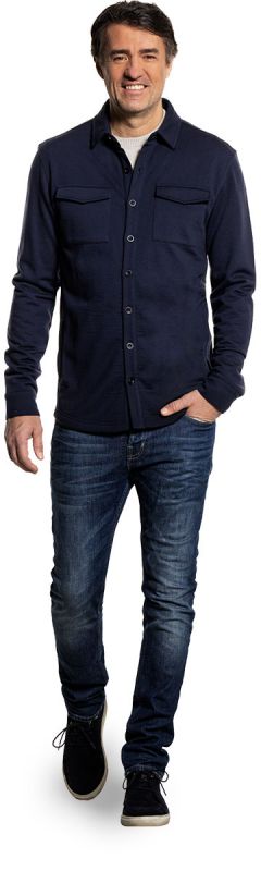 Joe Overshirt Pockets Navy Blue