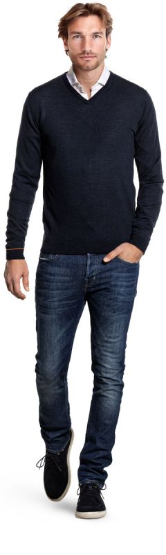 Joe V-Neck True Navy