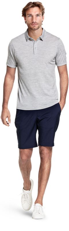 Shirt Polo Short Sleeve Clear Grey