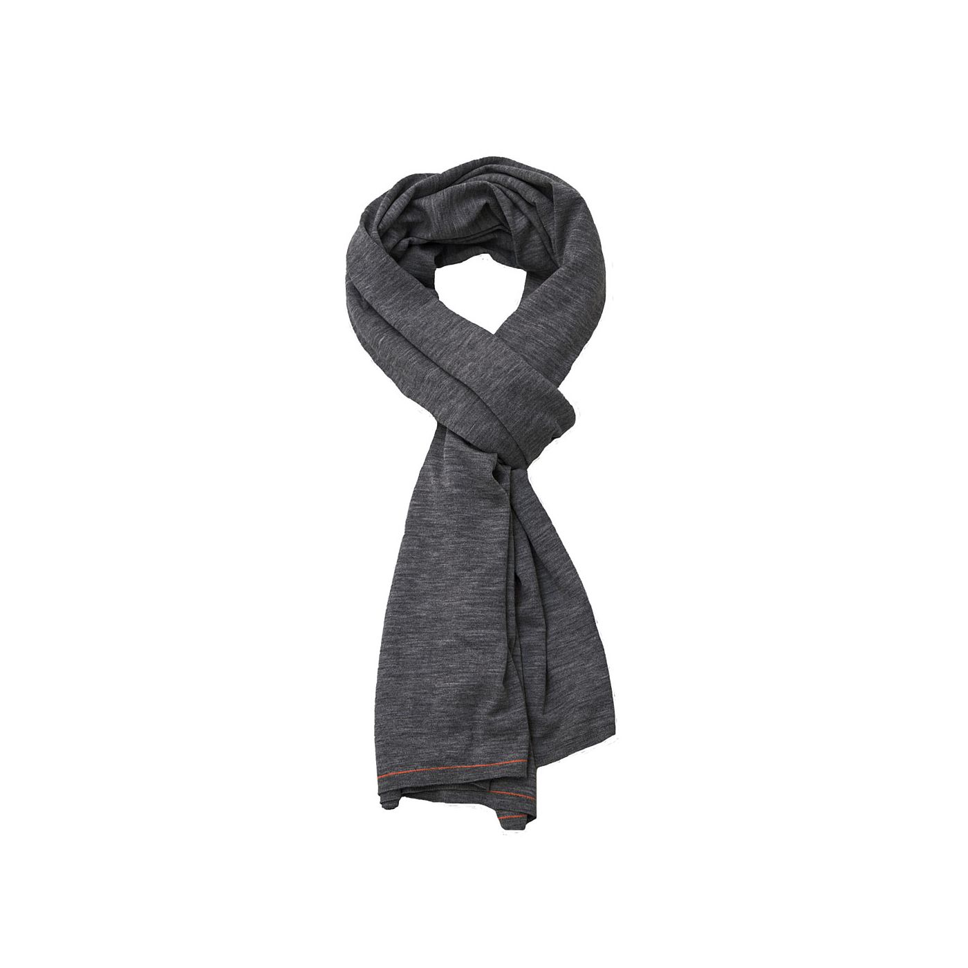 Scarf for men made of Merino wool in Grey