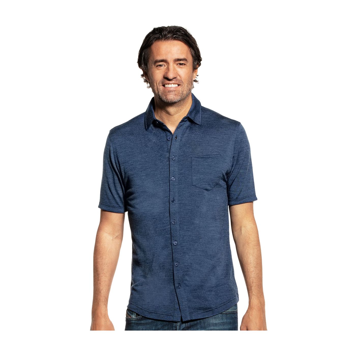 More & More Cropped shirt blauw casual uitstraling Mode Shirts Cropped shirts 