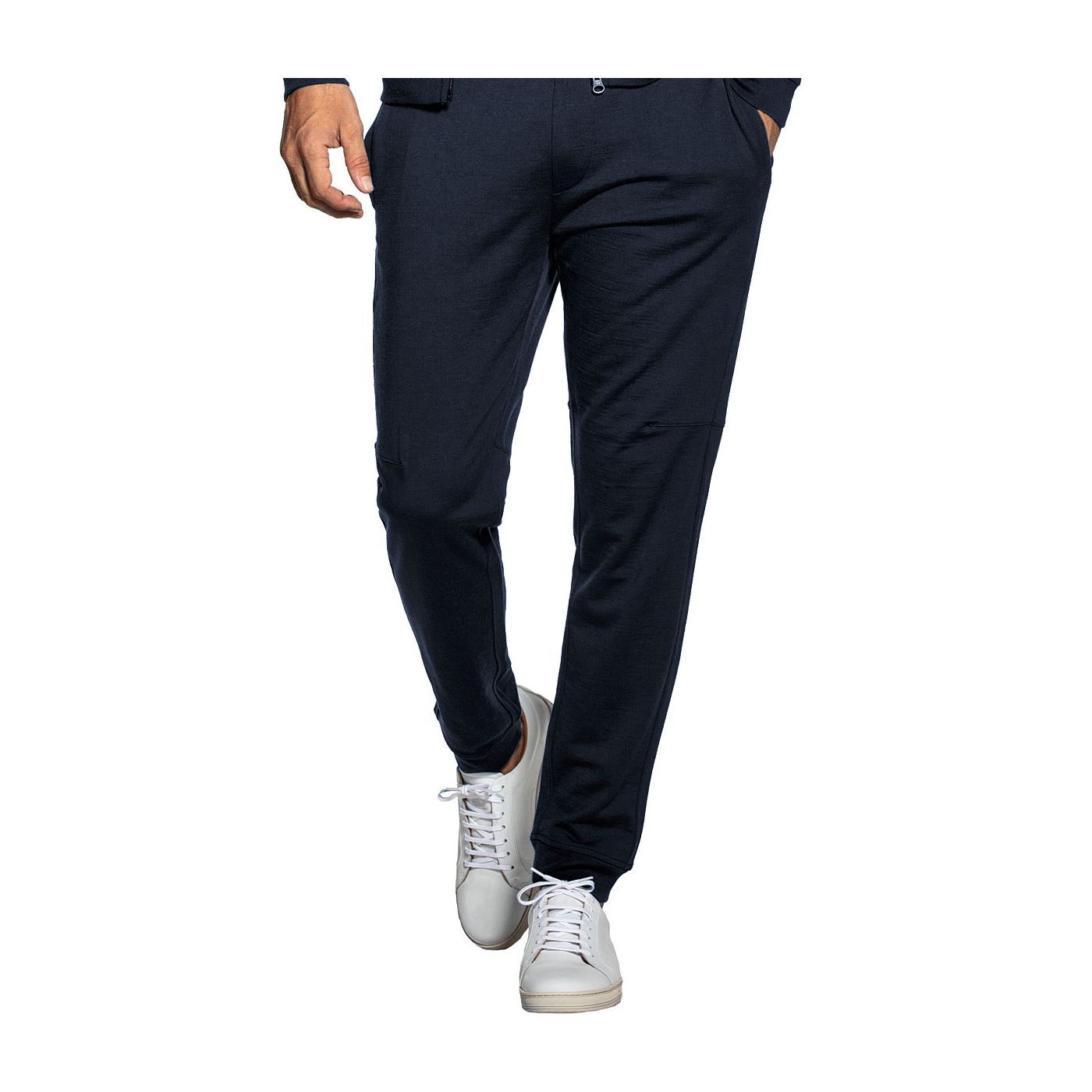 Sweatpants for men made of Merino wool in Dark blue