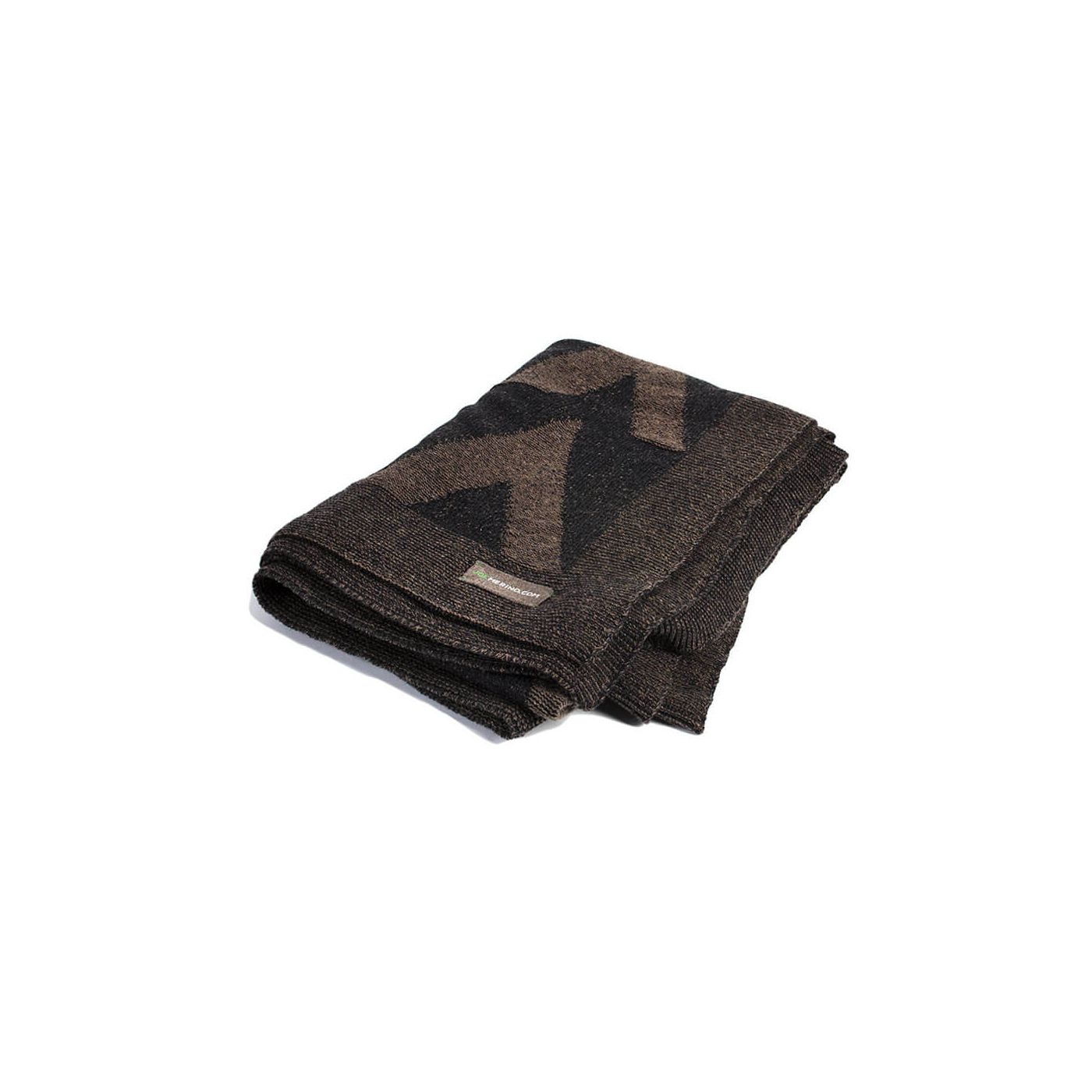 Plaid for men made of Merino wool in Dark brown
