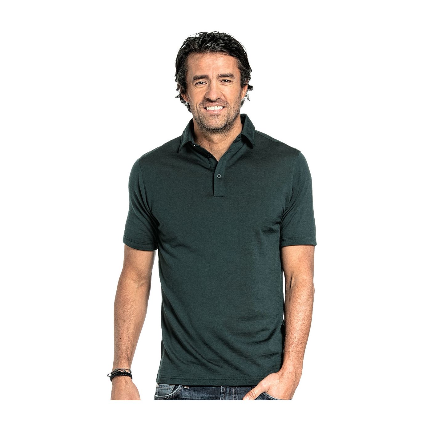 polo shirt dark green