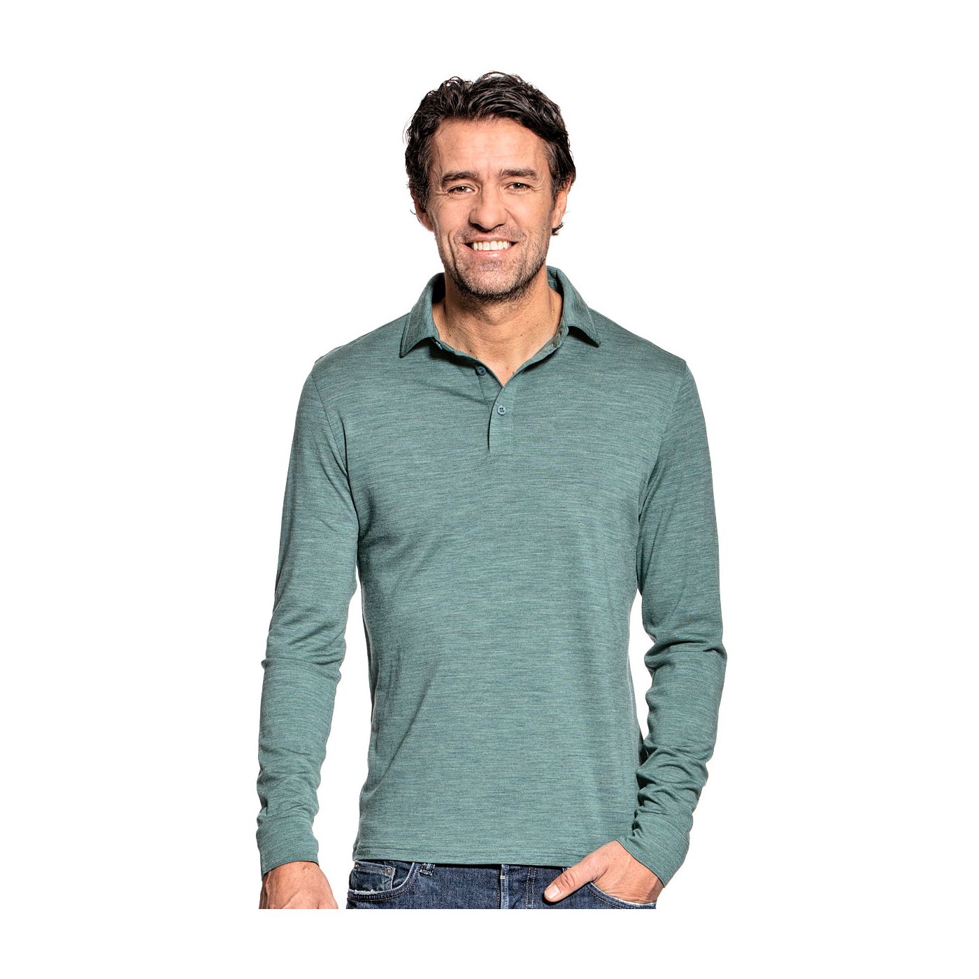 Shirt Polo Long Sleeve Cloud Forest