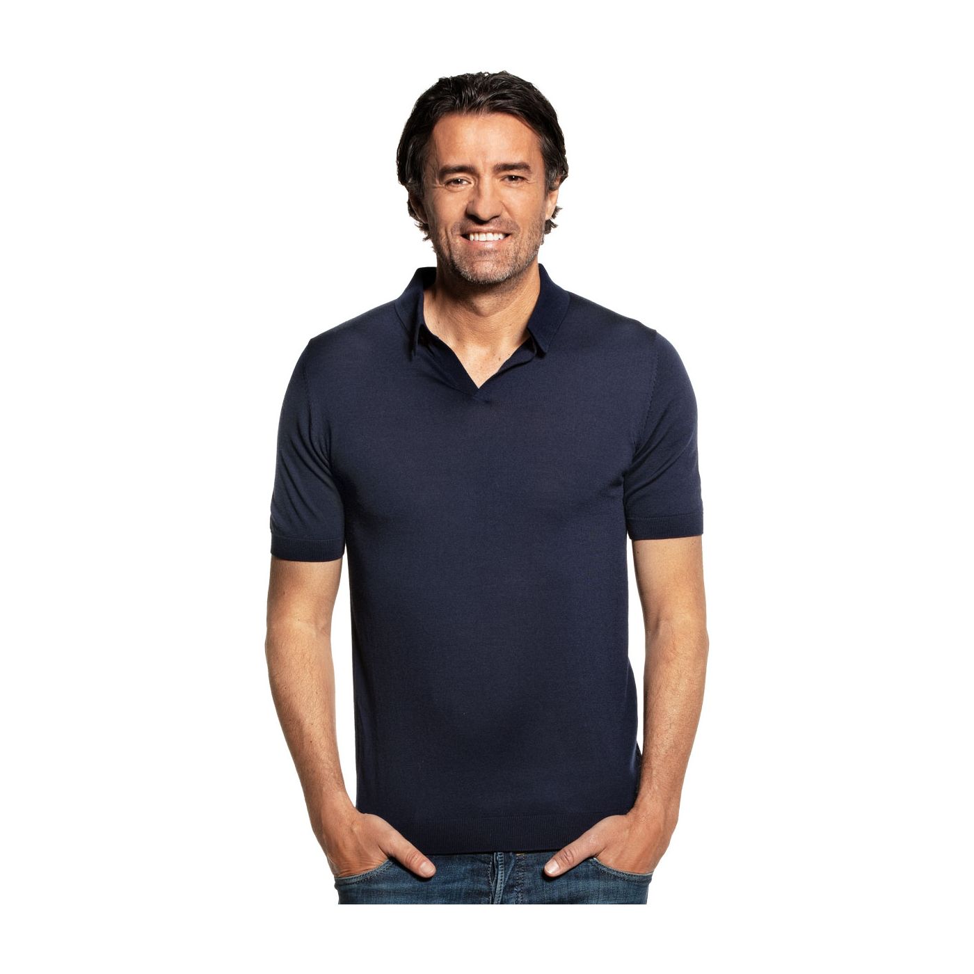 Joe Riva Short Sleeve Navy Blue