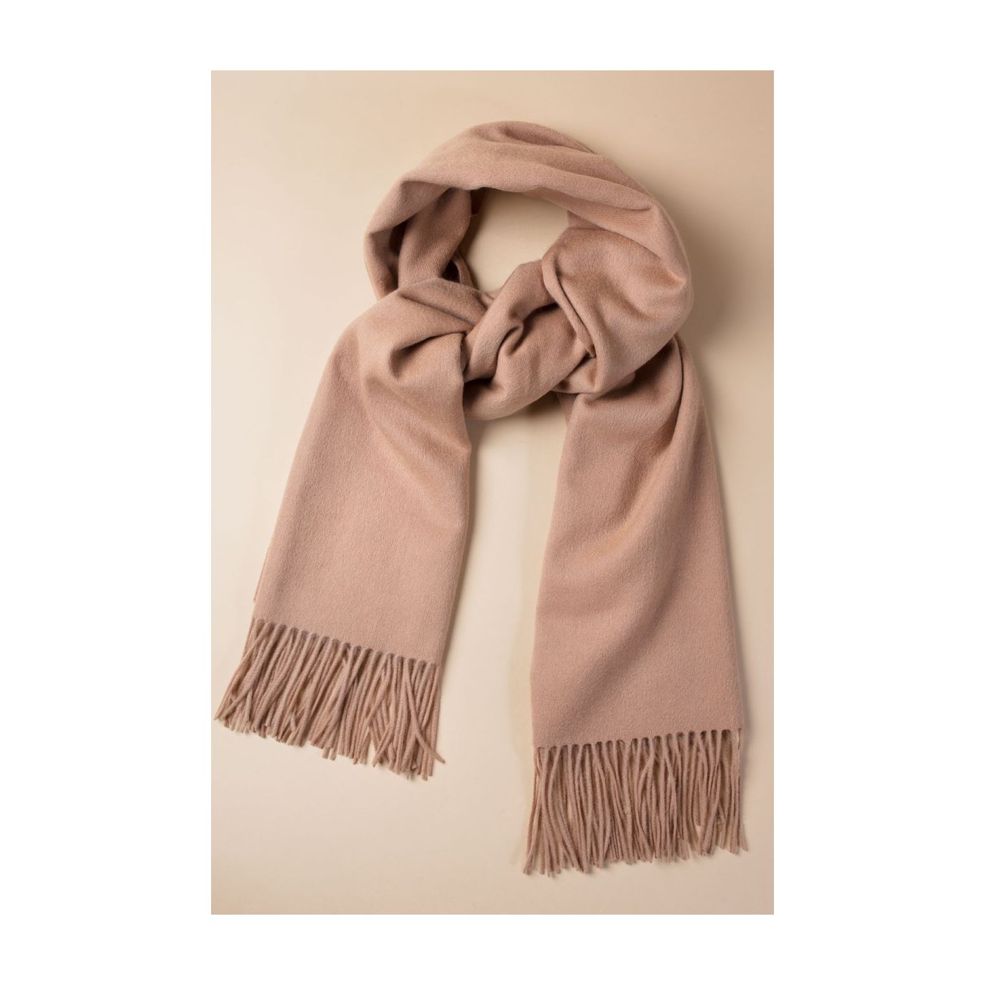Scarf for men made of Merino wool in Light brown