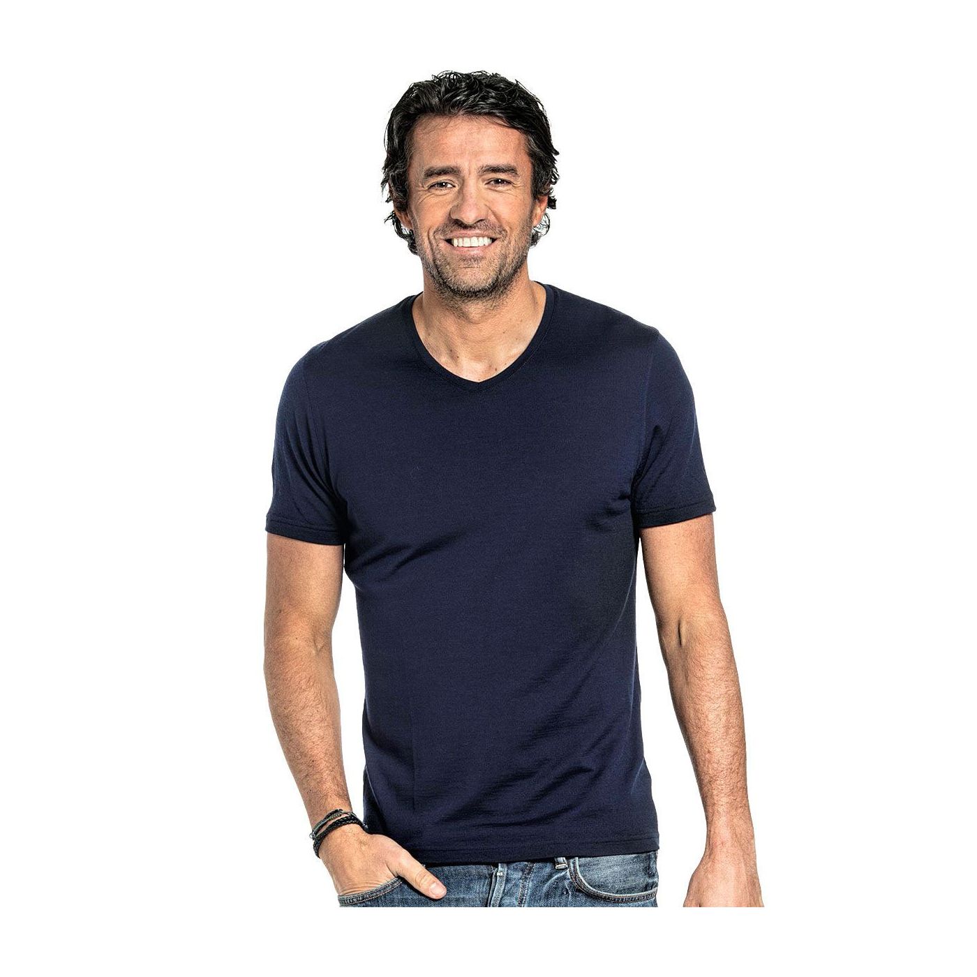 Joe Shirt V-neck Navy Blue