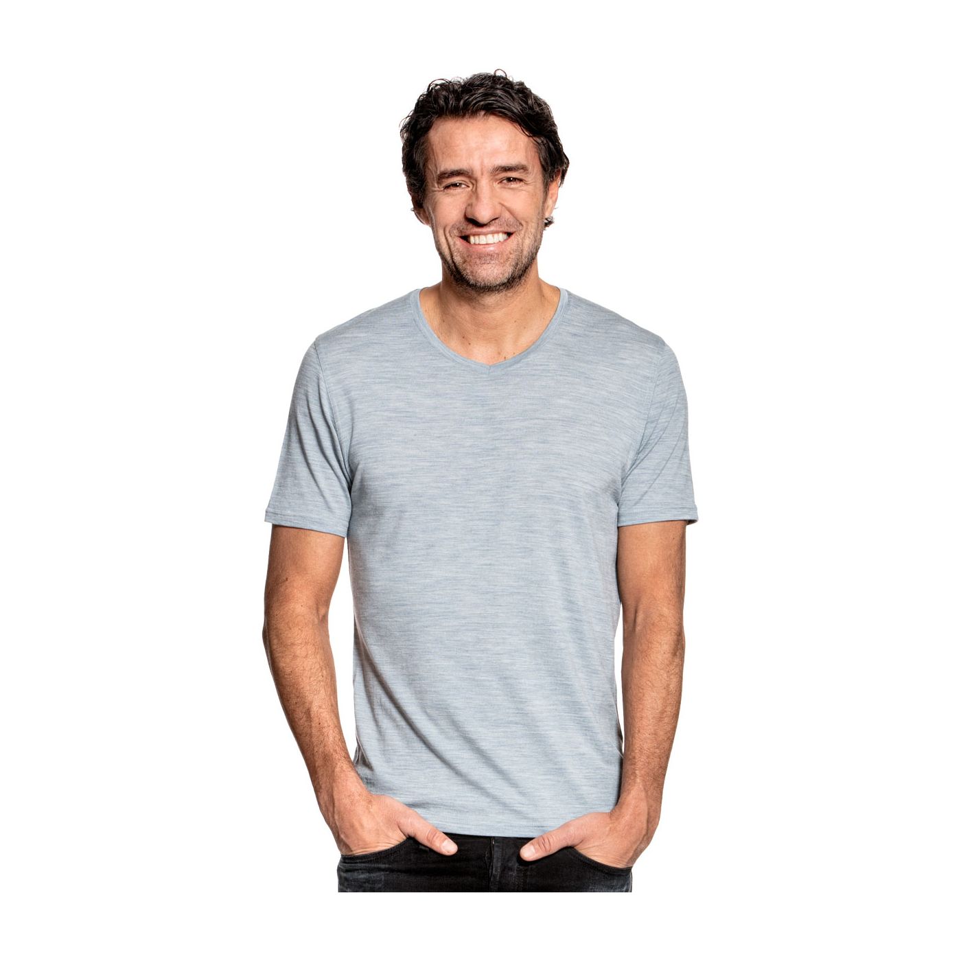 Joe Shirt V-neck Hazy Blue