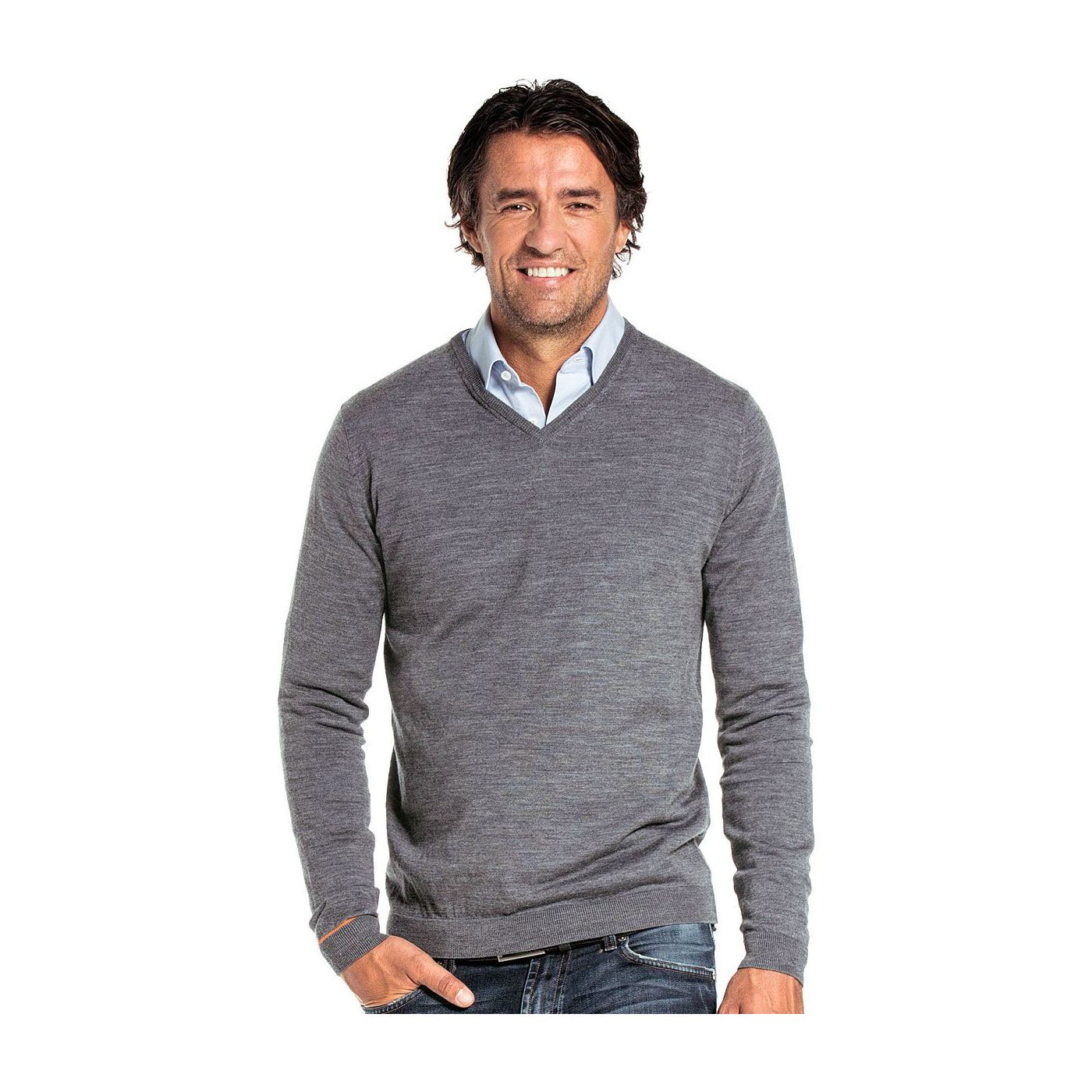 Joe V-neck Harvard Grey