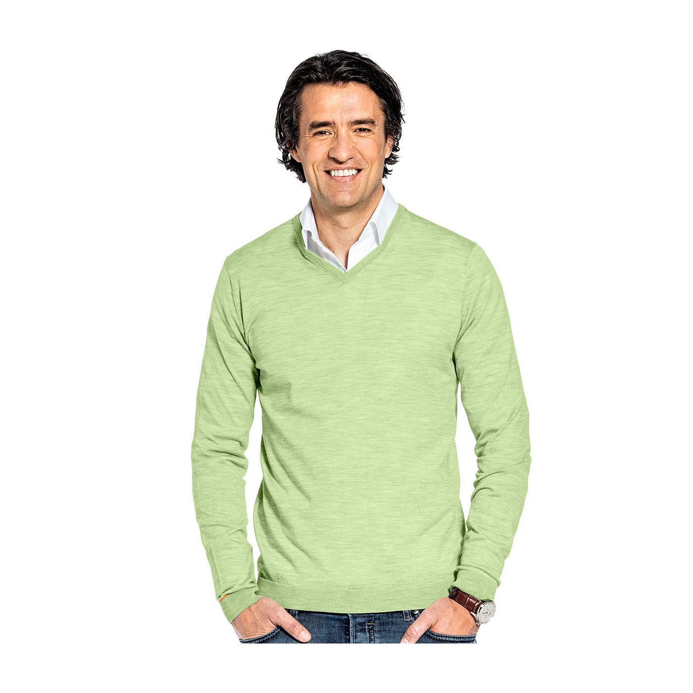 george v neck sweater