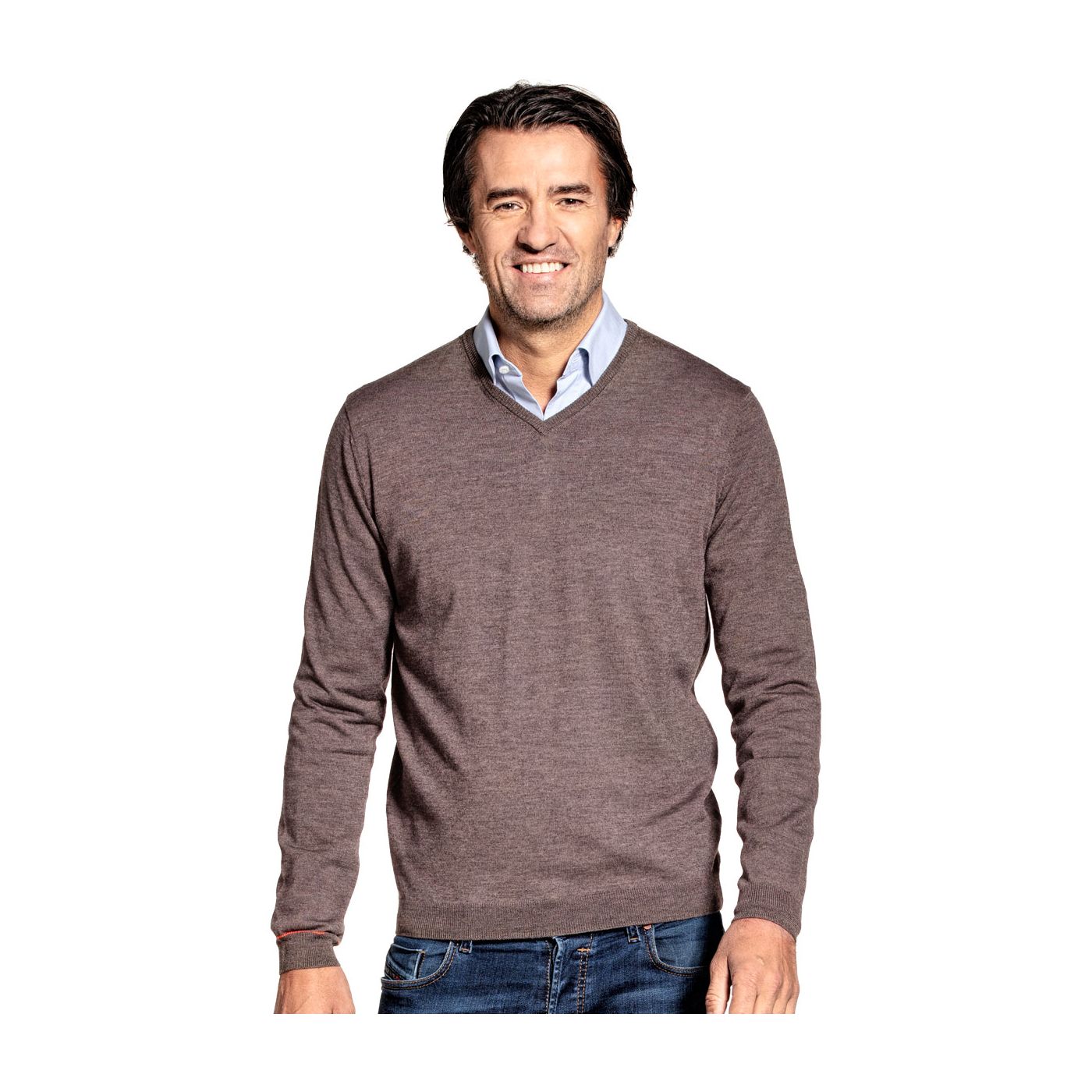 Joe V-neck Muddy Clay