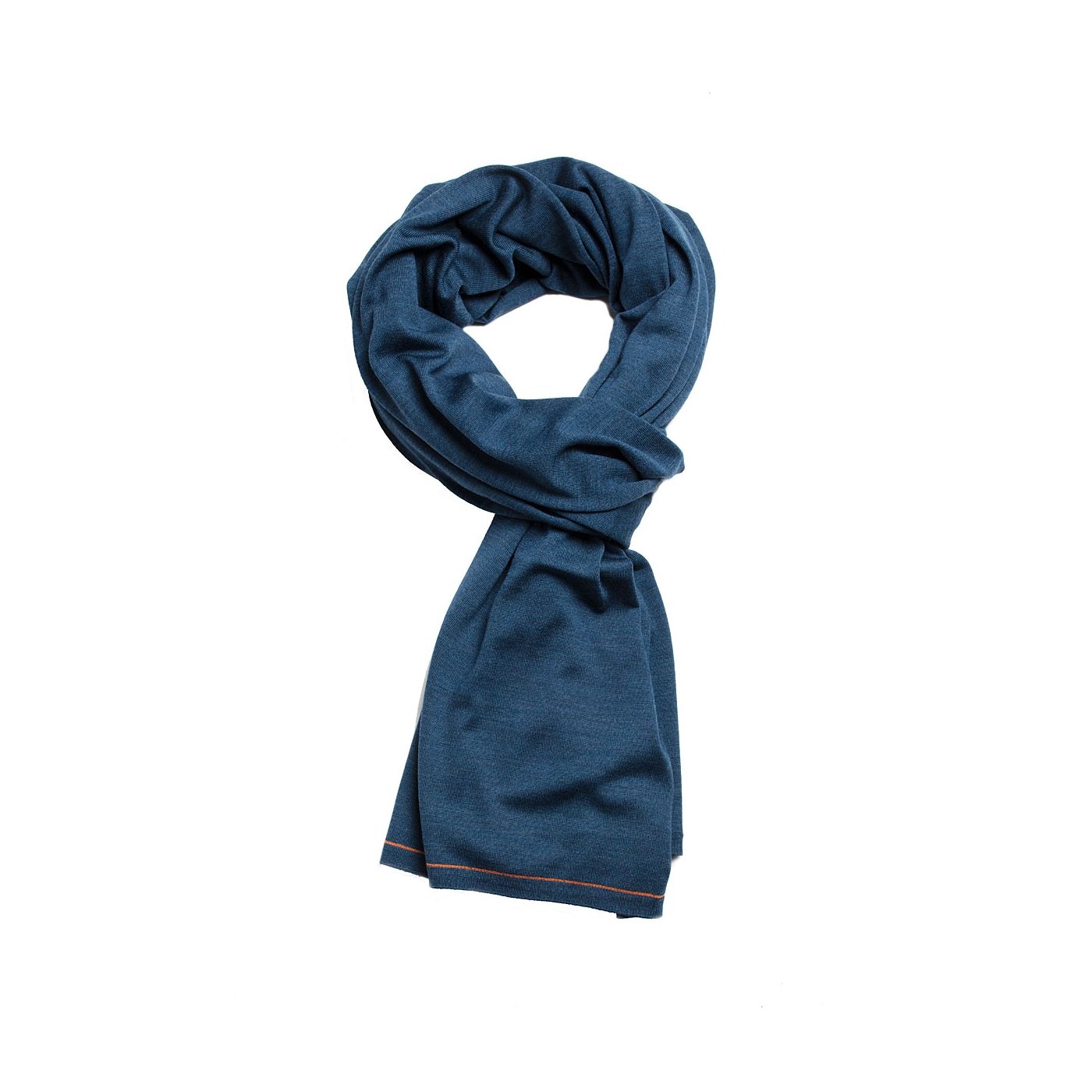 Scarf for men made of Merino wool in Blue