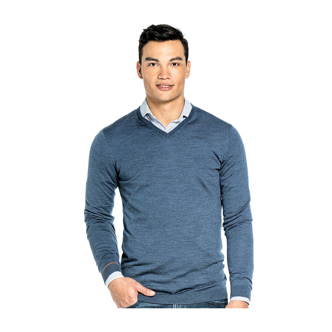 Joe V-neck Extra Long Jeans Blue