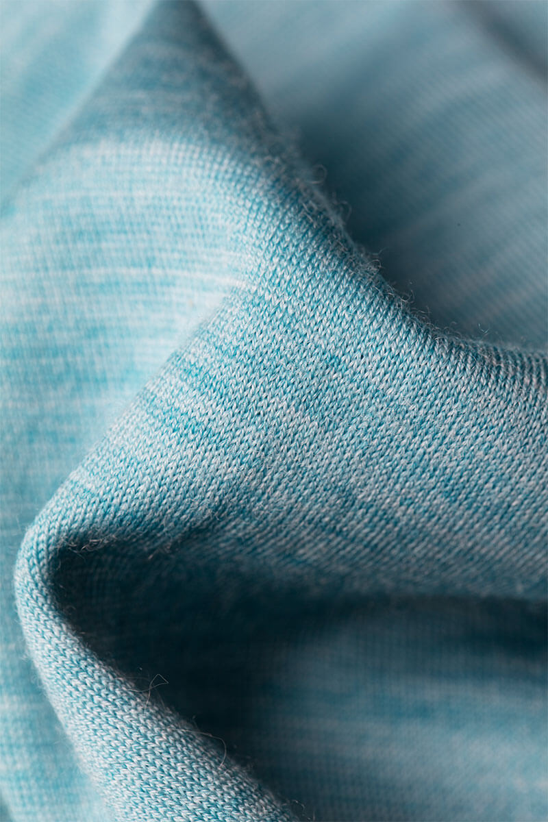 Shirt Henley Short Sleeve Blue Capri