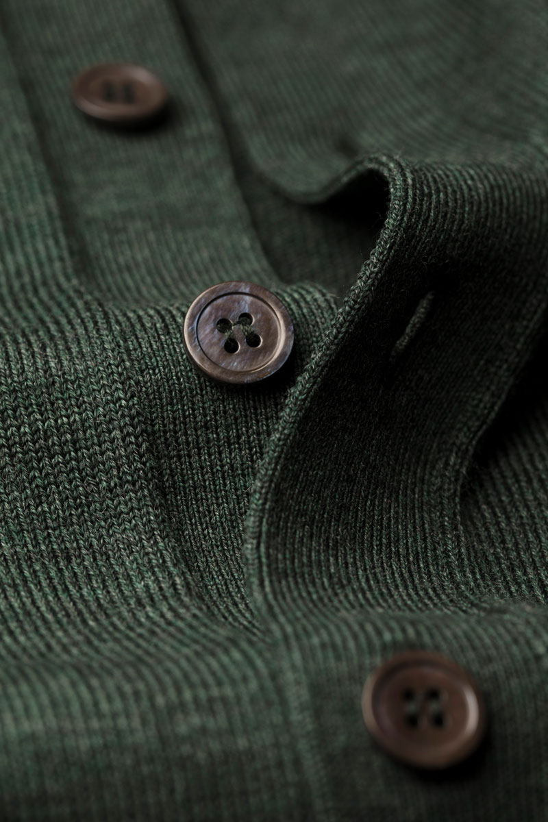 Vest Button 3D British Green