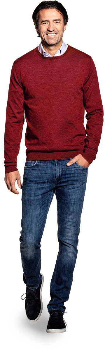 Joe Classic Crew Burgundy Red