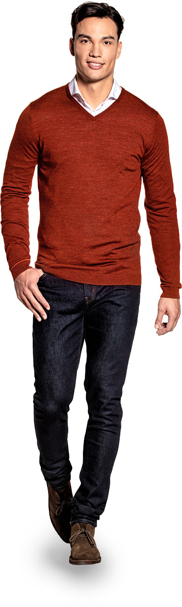 Joe V-neck Extra Long Copper Canyon