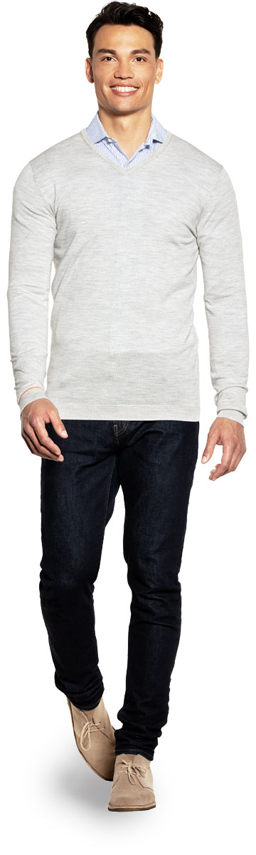 Joe V-neck Extra Long Dover Grey