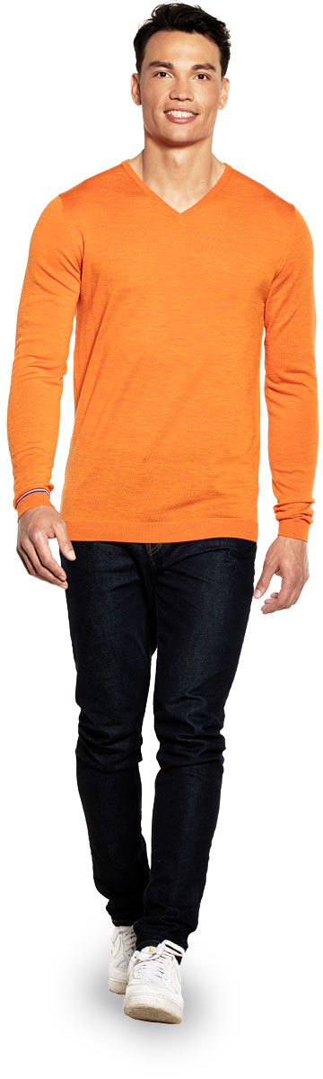 Joe V-neck Extra Long Dutch Orange