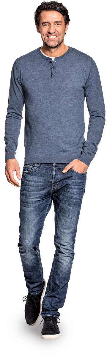 Joe Henley Jeans Blue