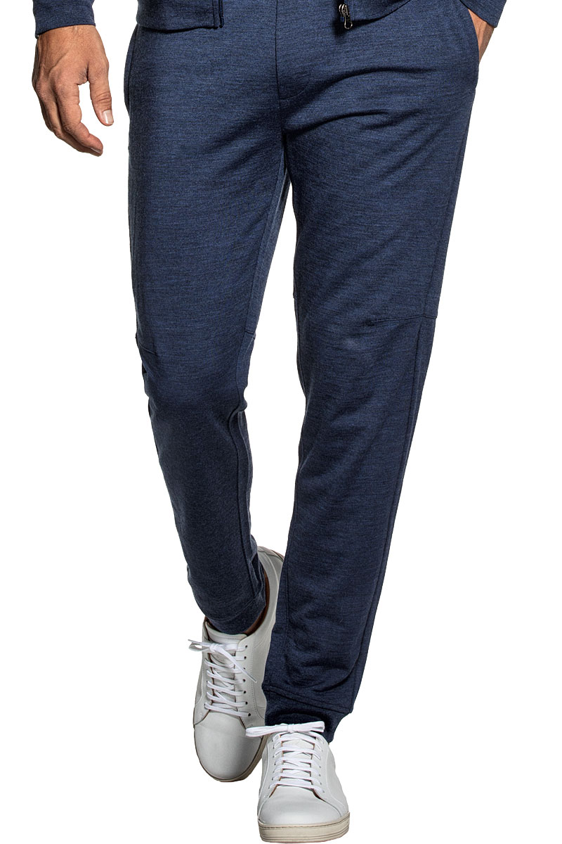 Sweatpants voor mannen gemaakt van merinowol in het Blauw