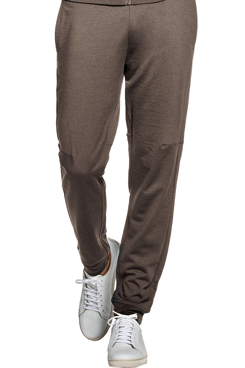 Sweatpants for men made of Merino wool in Green