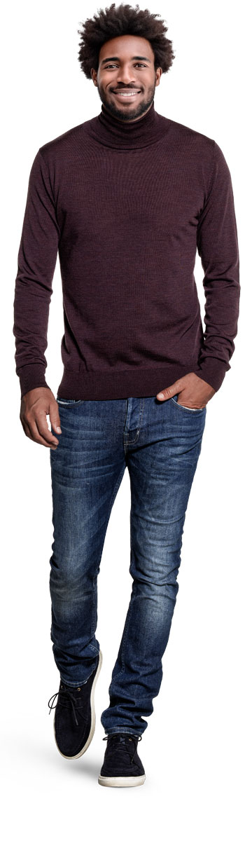 Merino turtleneck for men