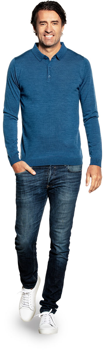 Riva Buttons Long Sleeve Federal Blue