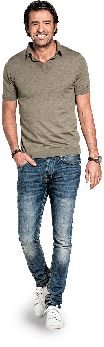 Joe Riva Short Sleeve Clean Kaki