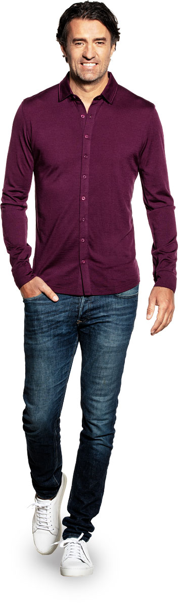 Joe Shirt Button Up Red Cabbage