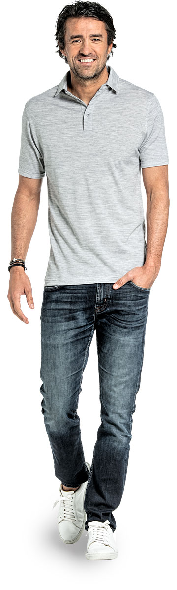 Shirt Polo Short Sleeve Clear Grey