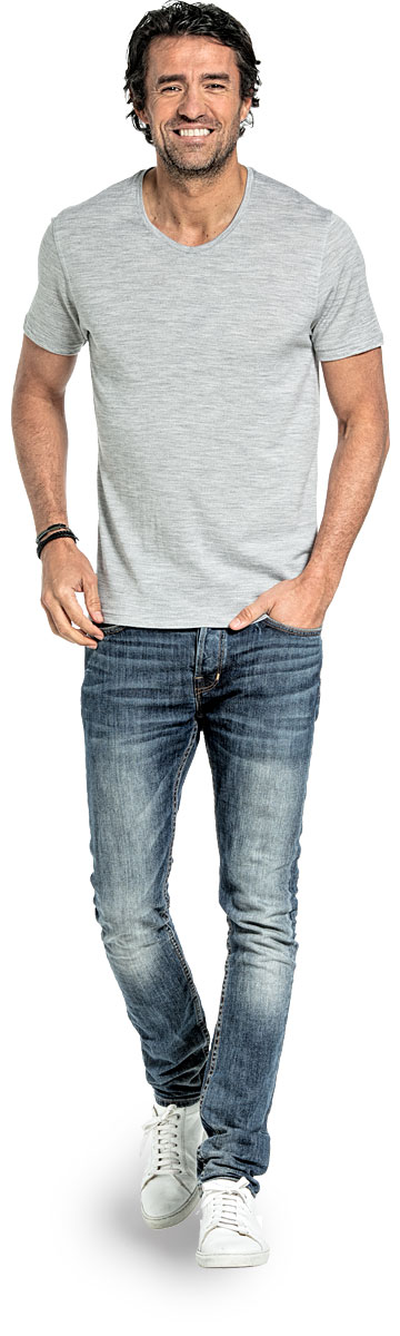 Joe Shirt V-neck Clear Grey