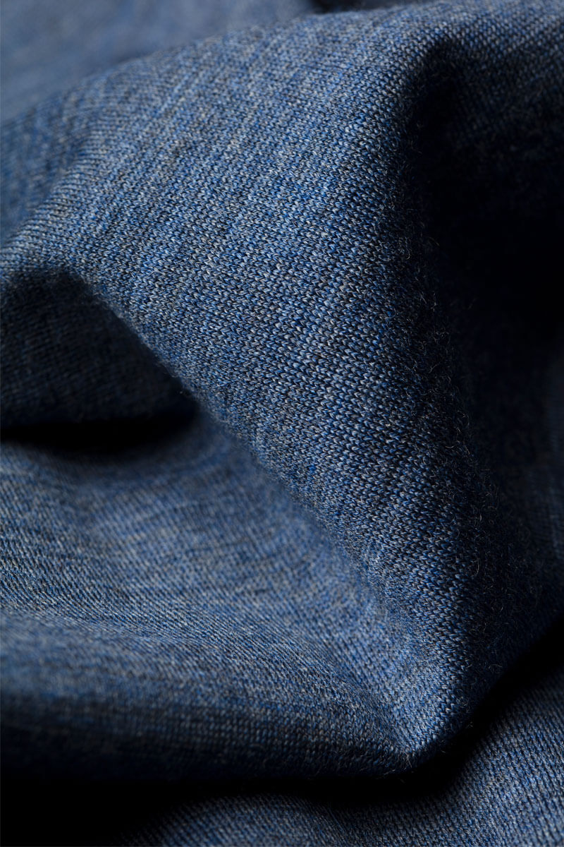 Joewe 25 Chain-decorated Jeans Blue Cotton Fabric