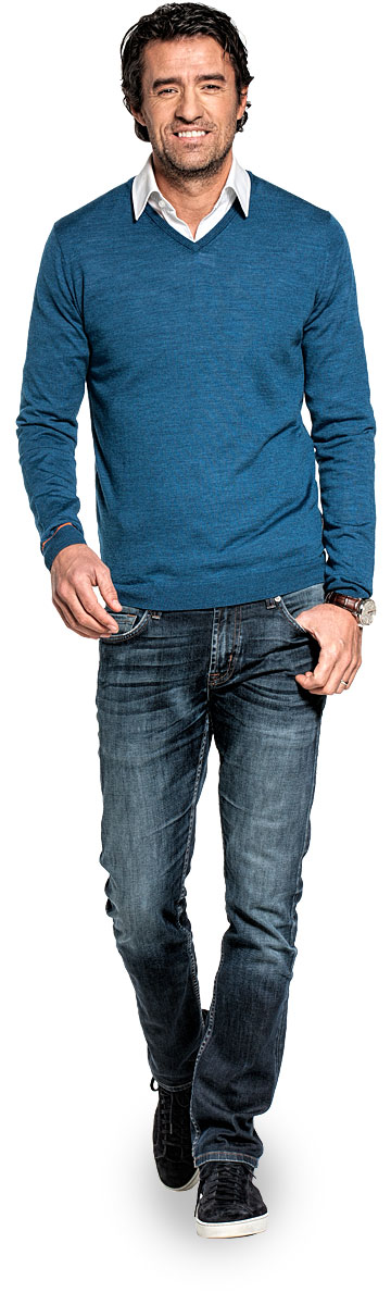 Joe V-Neck Federal Blue