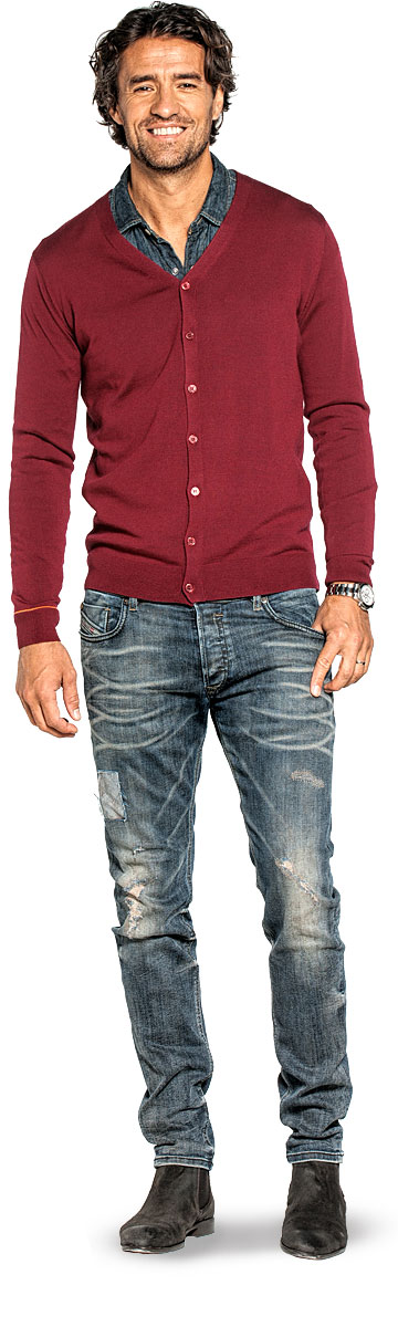 Joe Vest Burgundy Red