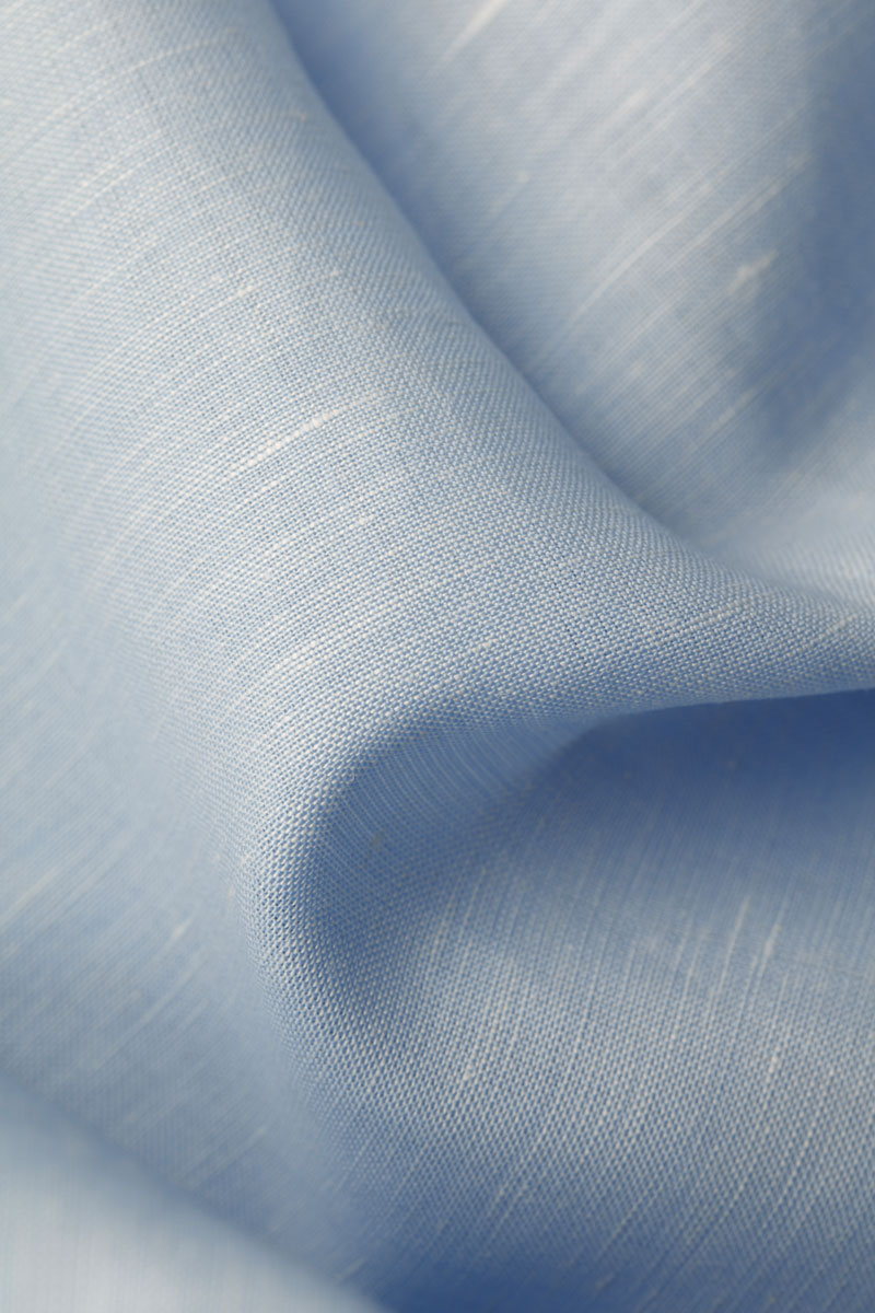 Linen Wool Woven Shirt Foggy Blue
