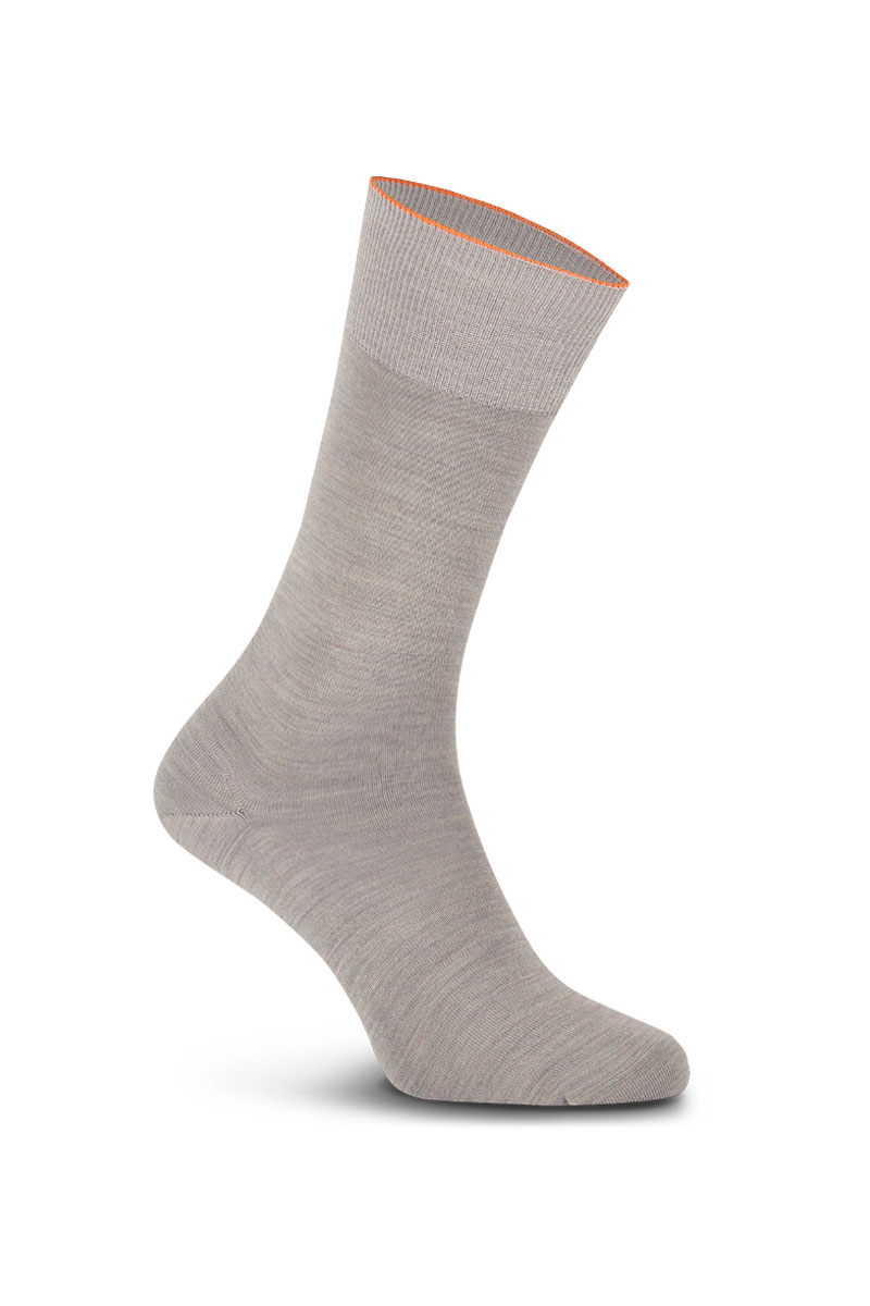 Merino Socken dünn beige