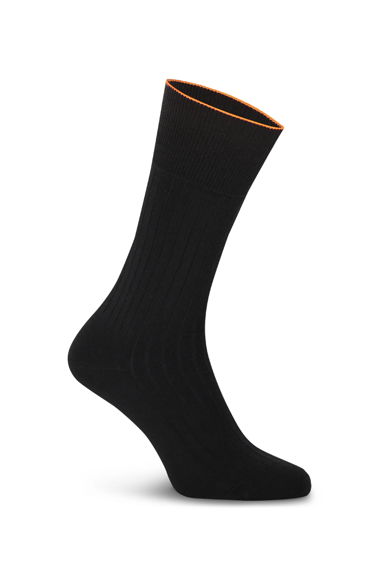 Joe Sock Rib Deep Black 3-Pack