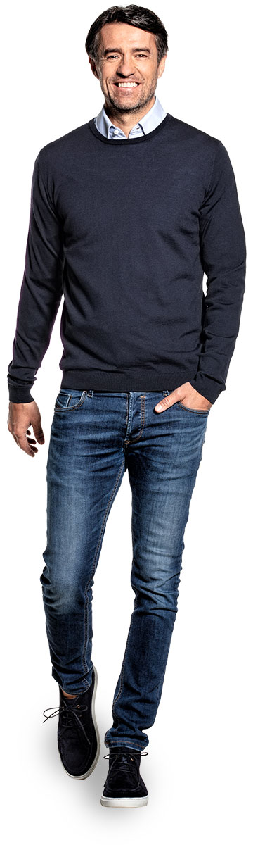 Joe Classic Crew Blue Grey   