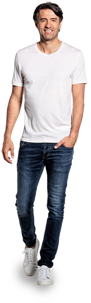 Joe Shirt V-neck Sand White