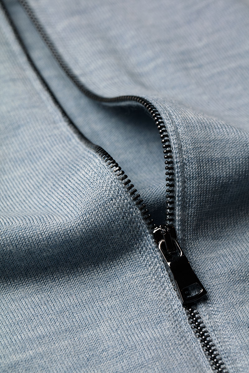 Joe Riva Cardigan Zip Hazy Blue