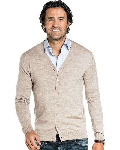 Strickjacke Herren Beige