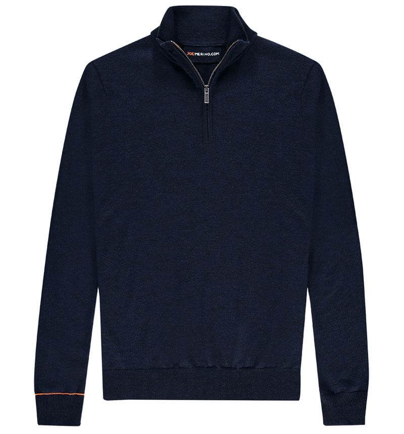Zip trui voor lange mannen in het blauw