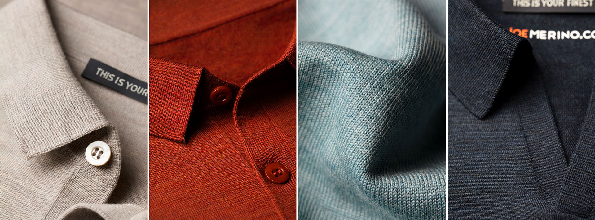 Detailfoto von Strick Poloshirt