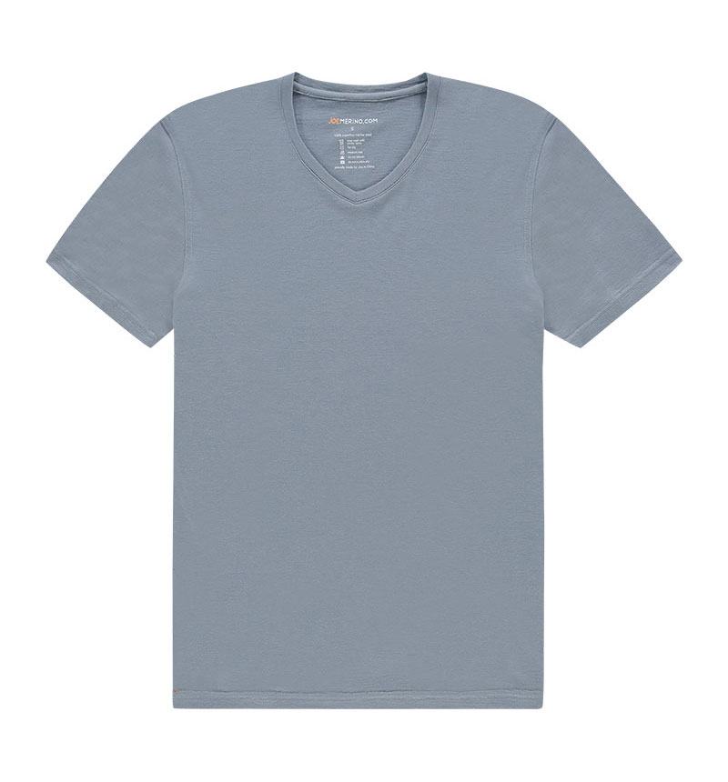 Merino T-shirt with V Neck