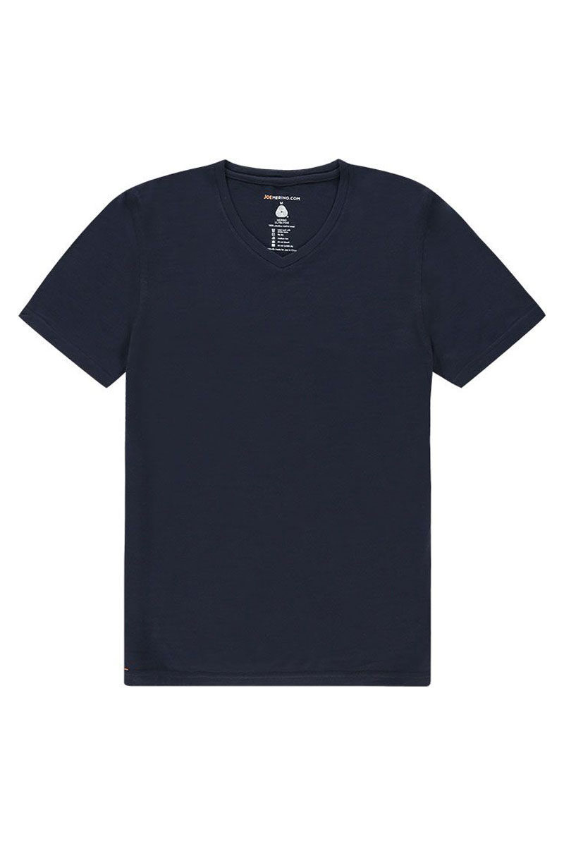 Shirt V-neck Navy Blue