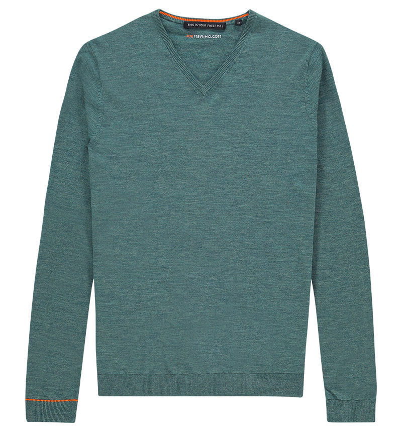 Merino Pullover mit V-Ausschnitt