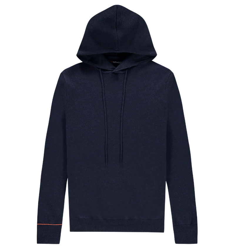 Hochwertige Geschenke für Männer: Dicker Pullover aus Merinowolle mit Kapuze